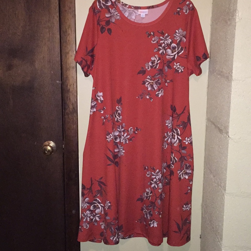 NWOT Lularoe pocket dress. Burnt orange. Size 2X.